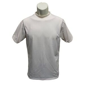 Nike Team Dri-Fit Size L Athletic‎ Cycling Short Sleeve Shirt White Logo